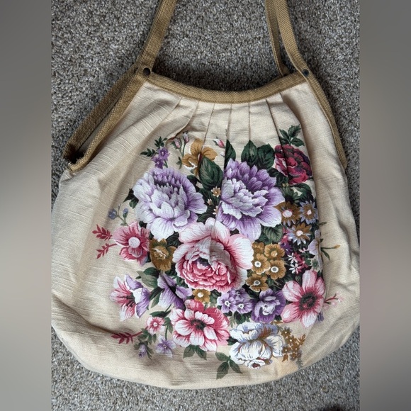 Fabric /canvas bag with flowers ✨ - Picture 4 of 6
